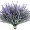 GIUSOBG Lavanda Artificiale 12 Pz Bouquet Lavanda Artificiale Bouquet 38 cm Plastica di Fiori di per Terrazza del Giardino e Decorazione del Vaso (Viola)