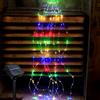 Micacorn Luci Solari Esterno, 2M×10 Striscia Luci Stringa Solare, Luci Solare 200 LEDs Impermeabili Luci a Cascata 8 Modalità Fascio di Luce per Giardino Festa Matrimonio Natale Decorazione