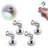 Suzeyar Miniatura LED in metallo, piccola luce spot con base magnetica, luci LED a batteria, mini faretto wireless per opere d'arte, pittura, vetrine di gioielli, artigianato fai da te (multicolore