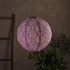 Lights4fun - Lanterna Solare Sospesa in Viola Con Motivi Floreali in Stile Marocchina Illuminazione per Esterni