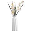 InteDesign Vaso da fiori infrangibile, durevole, decorativo, vaso per fiori creativi, bianco, piccoli vasi in plastica moderni, per decorazione della casa, soggiorno, tavolo, decorazione per matrimoni (bianco 4)