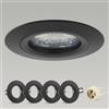 CongShine 4x Faretti incasso cartongesso GU10 Alluminio Cornice Nero, Portafaretto Faretto led da incasso per cartongesso incl.portalampada GU10 Rotondo 65mm per LED e Alogeno, 60-70mm 230V