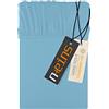 npluseins Lenzuolo in Jersey con Angoli Elasticizzati in 100% Cotone - in 22 Colori - in 6 Misure, Azzurro, Circa 70 x 140 cm