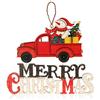 COM-FOUR® Decorazione da appendere di Natale - Appendino di legno con pupazzo di neve e scritte - Cartello di legno natalizio - Appendino per porte, pareti, finestre