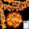 YUYWWAN Foglie di Acero Luci, 3 Metri 20 LED Catene Luminose di Foglia D'acero, Decorazioni Autunnali Luci, Ghirlanda Luminose LED per Feste Autunnali, Halloween, Ringraziamento Decorazioni