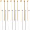 Beebeecraft 1 Scatola 200 Pezzi Spilli A Testa Sferica Oro Argento Dritto Pieghevole Perline per Gioielli Che Creano Risultati Fai da Te Ciondoli Perline Artigianato Orecchini Braccialetti Collane