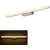 SUZNIU Luce Specchio Bagno Led, 100CM Luce per Specchio Bagno IP44 Freddo 3000K Led del, 20W luminosa Lampada Armadio Illuminazione Impermeabile Argento