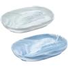 UOCAI 2 Portasapone in Ceramica, Antiscivolo, Marmo, Design Ovale, Fondo Antiscivolo, Per Bagno, Cucina, Doccia