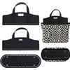 PH PandaHall Kit per Realizzare Borse in Pelle PU, Nero Manici per Borsa in Pelle Fondo Ovale per Borse Uncinetto Accessori per La Realizzazione di Borsa Accessori Fai Da Te