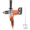 VEVOR Trapano Miscelatore Elettrico 15,89 mm 1200 W con Agitatore per Miscelazione 750 giri/min 3,2 A Trapano Miscelatore con Impugnatura a D per Foratura e Miscelazione per Cemento