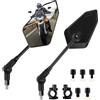 DREAMIZER Specchietti Retrovisori per Moto Universali, Specchietti Moto Manubrio con Viti M8 M10 e con Staffa 22mm,Compatibile con Suzuki Aprilia Kawasaki ATV Scooter Dirt-Bike Moped E-bike Roller
