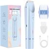 Brigin Rasoio Elettrico Donna,2 in 1 Rasoio Elettrico Corpo IPX7 Impermeabile,Rasoio Intimo Donna a Secco e Bagnato,Indolore Rasoio Parti Intimer, facile da pulire,Blu