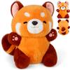 PLLYPE Panda Rosso di Pezza, 23CM Peluche Morbido, Pupazzo Giocattolo, Red Panda Plush Bambola per Bambine Bambini Neonati