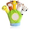 Xrten Burattini a Dito,Guanto Cartoon Animal Finger Velluto Dolls Toys Bambini Educativi