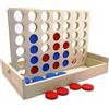 GDJIAJT Gioco Forza 4 in legno, Forza Quattro Gioci da Tavolo, Classico gioco di strategia per adulti bambini, Metti 4 pedine dello stesso colore in fila,4 In a Row Giocattoli Regalo per la famiglia