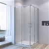 Yellowshop - Box Doccia Angolare 70 80 90 100 120 Cabina Bagno In Cristallo 6 MM Rettangolare Quadrato Curvo Serie Smart (Cm 80 x 80 Quadrato, Cristallo 6mm Trasparente)