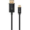 goobay Cavo USB C a DisplayPort - Connettori placcati in oro, risoluzioni Ultra HD fino a 4 K @ 60 Hz tipo C Thunderbolt 3/4 su DP compatibile con Mac Book, iPhone, Surface / 1 m / 75704