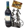 Brubaker portabottiglie vino coppia con bicicletta Deco-oggetto portabottiglie in metallo con biglietto di auguri per regalo di vino