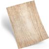 Logbuch-Verlag Carta da lettere rustica A4, set 25 fogli: cancelleria vintage legno marrone, menù matrimonio battesimo compleanno ristorante, inviti eleganti feste anniversario scrapbooking decorazioni creative