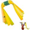 LIUYIDM 8 Pezzi Elastici per Fionda, Bande Elastiche per Fionda, Ricambio Elastico per Fionda, Fionda Professionale da Caccia, Regolabili,Adatto per la Caccia con la Fionda all'aperto (Verde e giallo)
