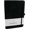 CiciIng Quaderno A5, quaderno con chiusura elastica, quaderno con portapenne, quaderno per appunti per la scuola e l'ufficio (nero)