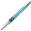 Xezo Speed Master - Penna a sfera a punta fine, colore: azzurro cielo opaco, con conchiglia di mare in abalone Pāua, cromata, corpo in ottone leggero, ogni pezzo unico