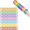MDLSDE 70 Pezzi Anelli Fogli Rilegatura, Anelli per Libri in Plastica Anello di Rilegatura a Colori Anello Leganti Foglia Mobile per Raccoglitori 20mm per Album Quaderni Documenti Portachiavi Quaderno