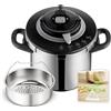 SEB Clipso+ CHEF 10L - Pentola per minuto, 7-10 commensali, induzione, 4 programmi cottura, apertura e chiusura coperchio con una sola mano, P4551500