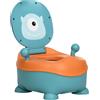 ZONEKIZ Vasino per Bambini da 6 Mesi a Forma di Alieno, Seduta Ergonomica, Schienale e Vaschetta Rimovibile, Blu | Aosom Italy