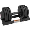 SPORTNOW Kit Pesi Regolabili 7/13/18/24 kg con Porta Manubri e Impugnatura Antiscivolo, 37x18x18 cm, Nero | Aosom Italy