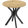 HOMCOM Tavolo da pranzo rotondo, Design moderno, 78 cm x 78 cm x 75 cm, Legno naturale | Aosom Italy