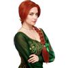 karlery Parrucca lunga intrecciata con zenzero rosso e zenzero da donna parrucca lunga principessa Fiona per adulti resistente al calore soffice fibra sintetica taglia regolabile per Halloween costume