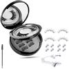 xolear 3 Paia Ciglia Finte Magnetiche con Attrezzo, Riutilizzabili Ciglia Finte Magnetiche, Lashes Magnetic Senza Colla, Naturali Magnetic Lashes per il Trucco Quotidiano, Gli Appuntamenti(Nero)
