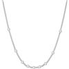 ANIA HAIE Melodic Poet Multi Station - Collana da donna in argento Sterling con 9 zirconi rotondi, lunghezza 40 cm + estensione 5 cm con confezione regalo