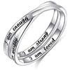 Flyow Anello con scritta in inglese I am Enough, in argento Sterling S925, per donne e ragazze, ottimo regalo di compleanno o di Natale, 59 (18.9), Argento sterling