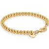 Dankadi Bracciale di Perle per Donna in Argento 925 Larghezza 4MM 6MM Senza e Con Ciondolo a Cuore, Lungo 13-21CM Doré Oro Rosa Regalo Festa della Mamma Uomo, 18CM, Argento