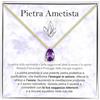 Bramart Collana Pietra Ametista Regali per lei in fin. Argento Sterling 925 Idea Regalo per Ragazza Natale Compleanno Collane Figlia Mamma Sorella - Cofanetto con DEDICA incluso (Pietra Ametista)
