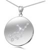 LillyMarie LILLY MARIE Collana In Argento Sterling Con Lunghezza Regolabile E Pendente Vergine