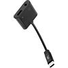 T'nB Adattatore da USB-C a jack 3,5 mm femmina + USB-C femmina