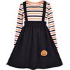 Sunny Fashion 2 Pezzi Impostato Ragazze Maglietta Gonna a Sospensione Halloween Zucca Modello 6 Anni