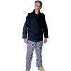 IBEX Giacca professionale da cuoco a maniche lunghe, cuochi, personale del ristorante, servizio di ristorazione, ristoratori, panettieri da cuoco cappotto, bianco/nero (taglie XXS-5XL), Nero , XXL