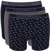 EMPORIO ARMANI 3-Pack Boxer, Slip Boxer Uomo, AR.Blu/AR.Blu/Shark,
