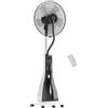 HOMCOM Ventilatore Nebulizzatore con Serbatoio da 3L, 3 Modalità e 3 Velocità, Ventilatore a Piantana con Ruote, Oscillazione 75°, Inclinazione 15°, Timer 7.5h, Display LED e Telecomando, 90W, Ø50cm