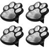 ARMYJY Luce solare da giardino, design a forma di zampa di gatto, confezione da 4, illuminazione a LED per esterni per vialetto, prato, palo decorativo a tema animale domestico (luce colorata)