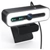 Tkimat Webcam 1080P con microfono e luce, webcam USB per PC portatili. Fotocamera USB per videochiamate e registrazione, studio, conferenze web, webcam Full HD, compatibile con Windows, Mac, Linux, Unix e