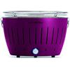 LotusGrill G-LI-34P Barbecue con batterie e cavo di alimentazione USB, Viola