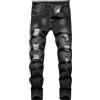 Generisch Baggy Jeans da ragazzo, pantaloni per bambini, slim fit, pantaloni estivi, in vita elasticizzata, per il tempo libero, per adolescenti, sport estivi, Nero , 10-13 anni