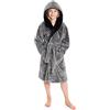 CityComfort Vestaglia Bambina E Bambino In Pile Morbido Con Cappuccio, 7-14 Anni (Grigio, 13-14 anni)
