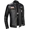 Sunnyuk Giubbotto Moto Uomo Giubbino con Protezioni Pelle Giacca Moto Regular Fit Casual Chiodo Metal Biker Giubbotto Moto Leggera Elegante Giacche Moto Sportiva Rinfrescante Comode