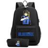 LKY STAR Anime Blue Lock Zaino con Astuccio 2Pcs per Ragazze Ragazzi Cosplay Isagi Yoichi Borsa per La Scuola Primaria Sets